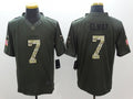 Men's Denver Broncos John Elway #7 Army Green Game Jersey1