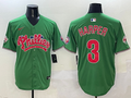Men's Philadelphia Phillies Bryce Harper #3 Green Player Jersey1