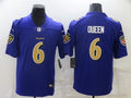 Men's Baltimore Ravens Patrick Queen #6 Purple Game Jersey1