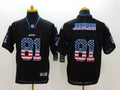 Men's Detroit Lions Calvin Johnson #81 Black Game Player Jersey1