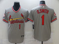Men's St. Louis Cardinals Ozzie Smith #1 Gray Replica Player Jersey1