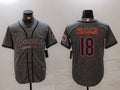 Men's Chicago Bears Caleb Williams #18 Gray Game Jersey1