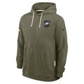 Men's Philadelphia Eagles Nike Olive 2025 Salute to Service Sideline Standard Issue Dri-FIT Hoodie