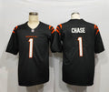 Men's Cincinnati Bengals Ja'Marr Chase #1 Black Game Jersey1