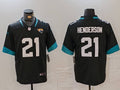 Men's Jacksonville Jaguars CJ Henderson #21 Black Game Player Jersey1