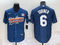Men's Los Angeles Dodgers Trea Turner #6 Blue Stitched Jersey1