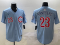 Men's Chicago Cubs Ryne Sandberg #23 Baby Blue 2nd Alternate Limited Player Jersey1