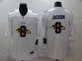 Men's Baltimore Ravens Lamar Jackson #8 White Alternate Game Jersey1