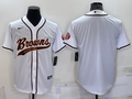 Men's Cleveland Browns White Blank Jersey1