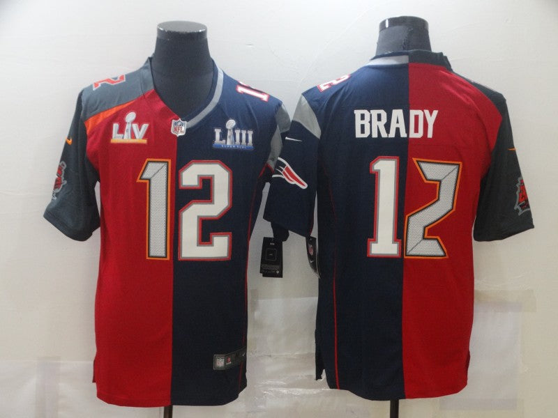 Men's Tampa Bay Buccaneers Tom Brady #12 Red/Blue Game Jersey1
