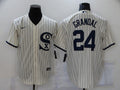 Men's Chicago White Sox Yasmani Grandal #24 Beige Replica Baseball Jersey1