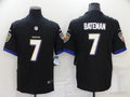 Men's Baltimore Ravens Rashod Bateman #7 Black Game Jersey1