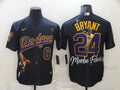 Men's Los Angeles Dodgers Kobe Bryant #8-24 Black Game Player Jersey1
