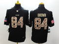 Men's Pittsburgh Steelers Antonio Brown #84 Black Retired Player Jersey1
