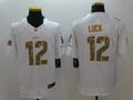 Men's Indianapolis Colts Andrew Luck #12 White Game Player Jersey1