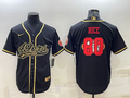 Men's San Francisco 49ers Jerry Rice #80 Black Game Player Jersey1 Joint Edition