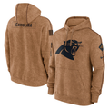 Men's Carolina Panthers Brown 2023 Salute To Service Club Pullover Hoodie1