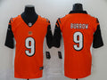 Men's Cincinnati Bengals Joe Burrow #9 Orange Game Jersey1