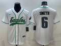Men's Philadelphia Eagles DeVonta Smith #6 White Game Jersey1 Joint Edition