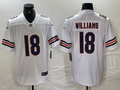 Men's Chicago Bears Caleb Williams #18 White 2024 NFL Draft First Round Pick Player Game Jersey1