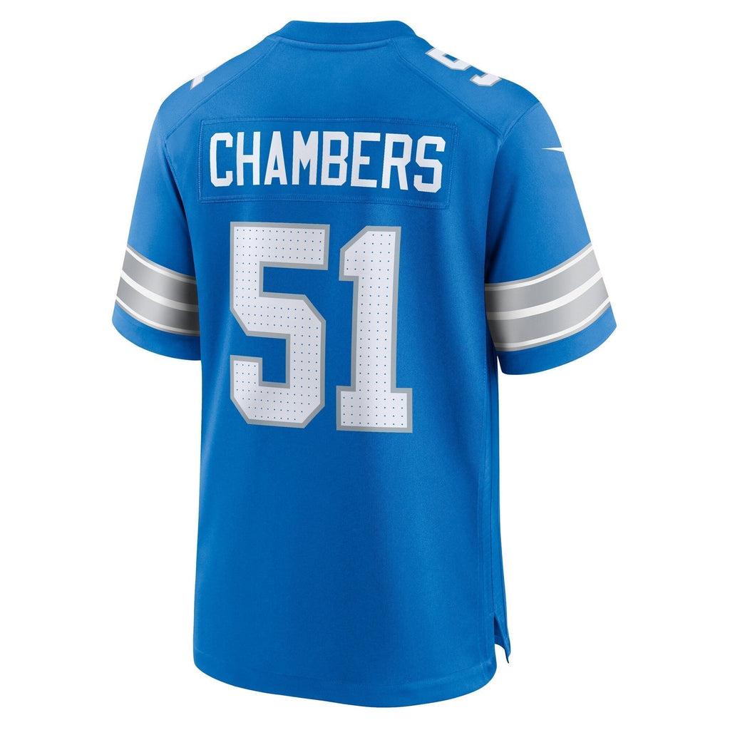 Steele Chambers Detroit Lions Nike Game Jersey -  Blue
