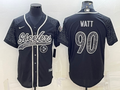 Men's Pittsburgh Steelers T.J. Watt #90 Black Retired Player RFLCTV Limited Jersey1 Joint edition