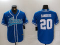 Men's Detroit Lions Barry Sanders #20 Blue Game Player Jersey1
