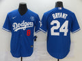Men's Los Angeles Dodgers Kobe Bryant #8-24 Blue Replica Baseball Jersey1