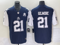 Men's Dallas Cowboys Stephon Gilmore #21 Navy Game Jersey1