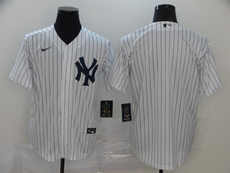 Men's New York Yankees White Home Replica Blank Jersey