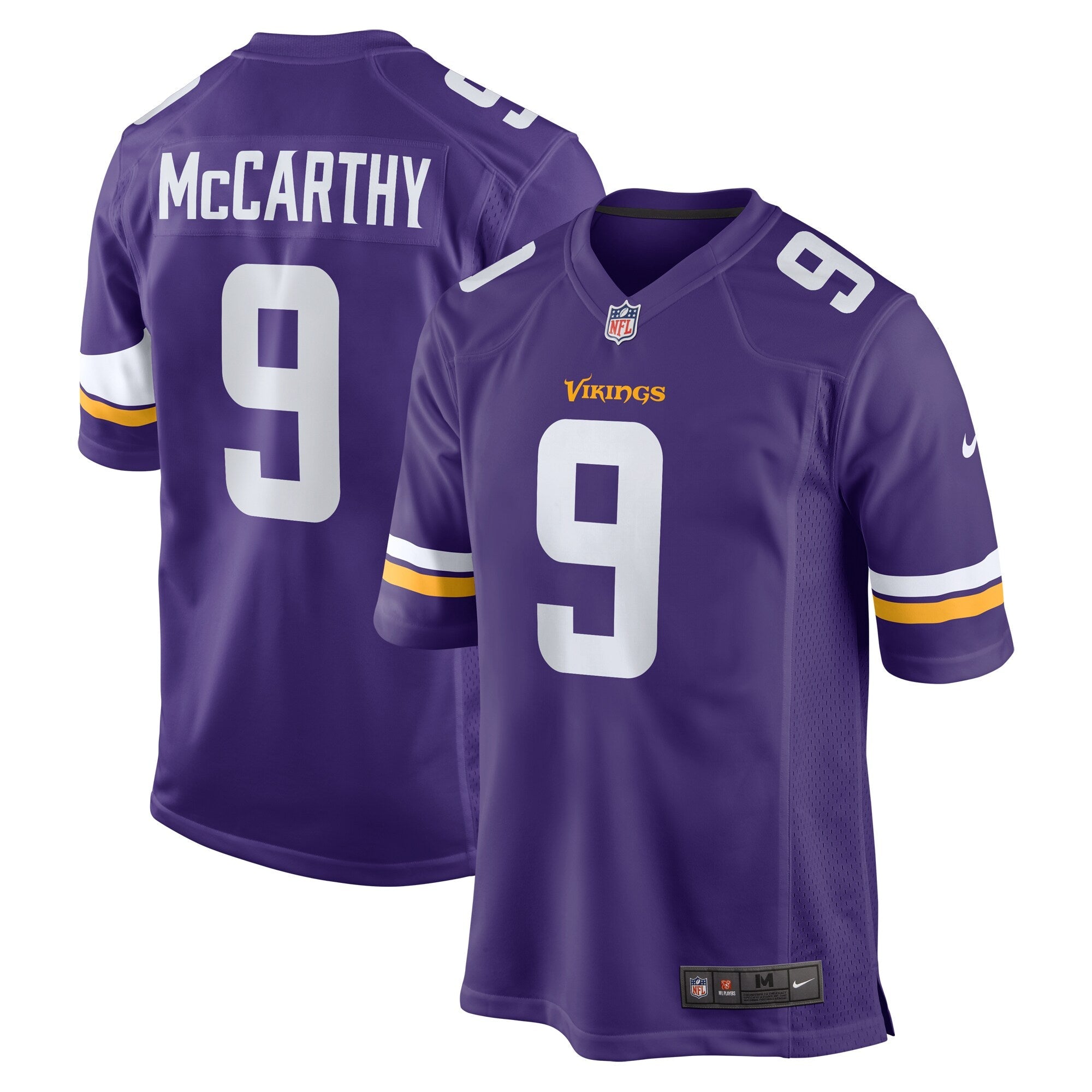 J.J. McCarthy Minnesota Vikings Nike 2024 NFL Draft First Round Pick   Game Jersey - Purple