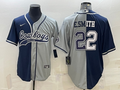 Men's Dallas Cowboys Emmitt Smith #22 Navy/Gray Game Jersey1 Joint Edition