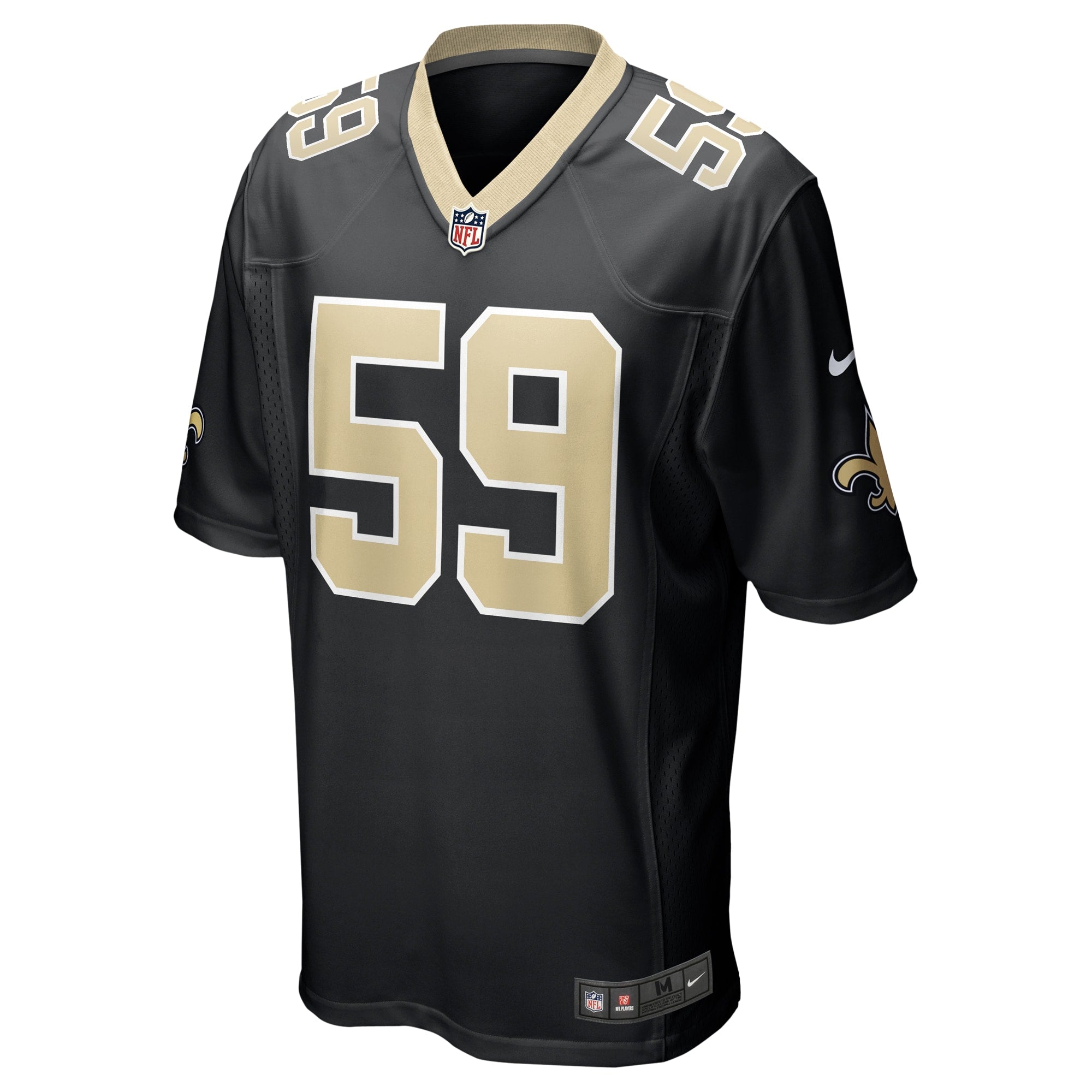 Jordan Willis New Orleans Saints Nike Team Game Jersey -  Black