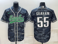 Men's Philadelphia Eagles Brandon Graham #55 Grey Camouflage Game Jersey1 Joint Edition