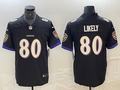 Men's Baltimore Ravens Isaiah Likely #80 Black Player Game Jersey1