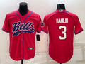 Men's Buffalo Bills Damar Hamlin #3 Red Game Jersey1 Joint Edition