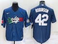 Men's Los Angeles Dodgers Jackie Robinson #42 Blue Stitched Player Jersey1