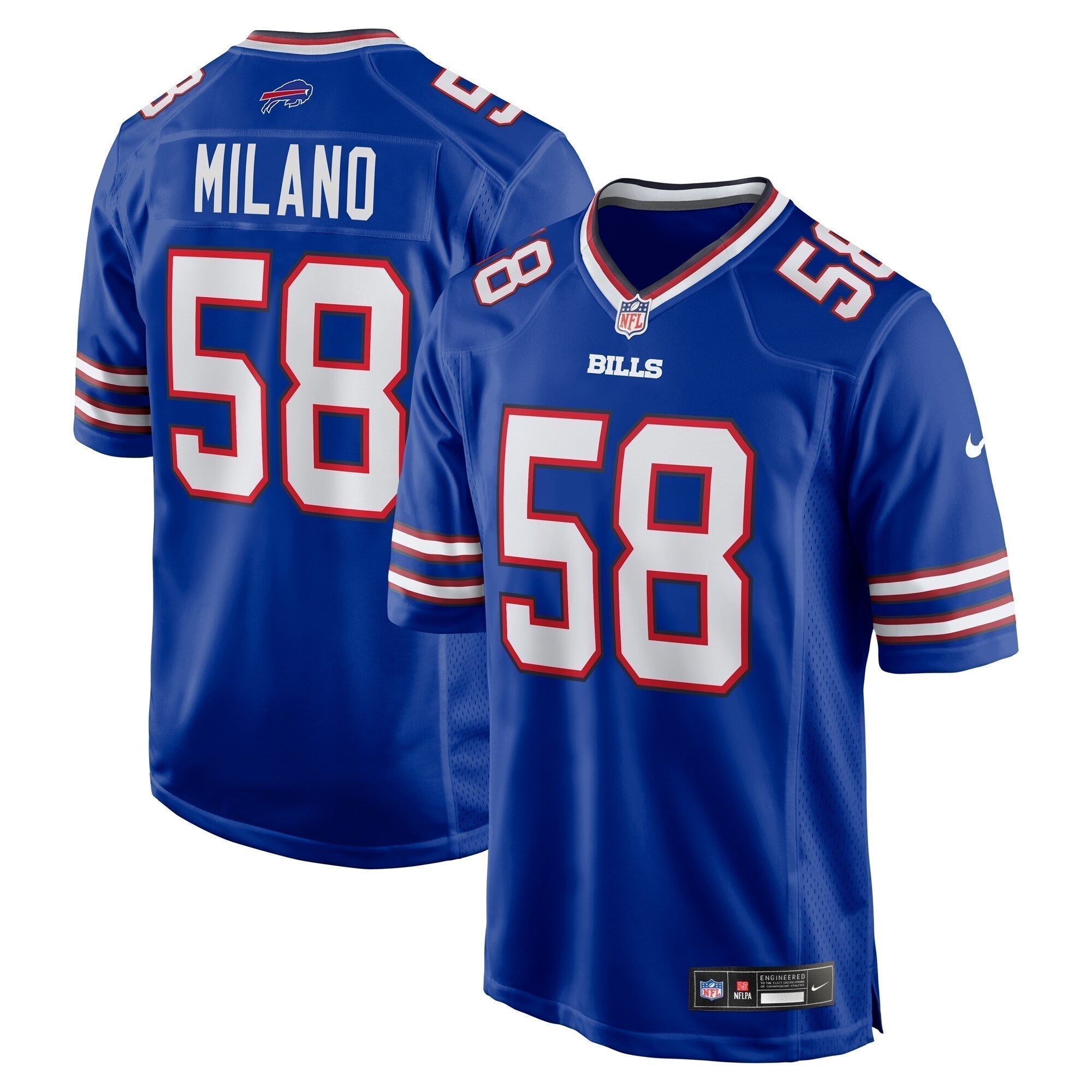 Matt Milano Buffalo Bills Nike Game   Jersey - Royal