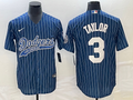 Men's Los Angeles Dodgers Chris Taylor #3 Blue Player Jersey1 Joint Edition