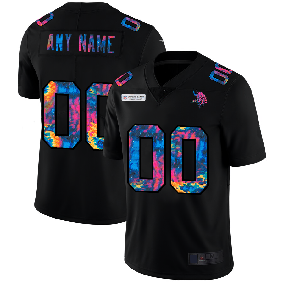 Custom1 Minnesota Vikings Multi-Color 2020 Crucial Catch Vapor Untouchable Limited Jersey1 Greyheather Stitched Jerseys Football Jerseys