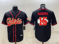 Men's Kansas City Chiefs Patrick Mahomes #15 Black Player Game Jersey1 Joint Edition