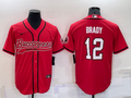 Men's Tampa Bay Buccaneers Tom Brady #12 Red Game Jersey1 Joint Edition