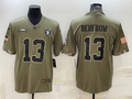 Men's Las Vegas Raiders Hunter Renfrow #13 Olive 2022 Salute To Service Limited Jersey1