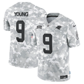 Men's Carolina Panthers Bryce Young #9 Arctic Camo 2024 Salute to Service Limited Jersey1