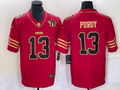 Men's San Francisco 49ers Brock Purdy #13 Red 75th Anniversary Game Jersey1