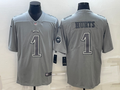 Men's Philadelphia Eagles Jalen Hurts #1 Gray Atmosphere Fashion Game Jersey1