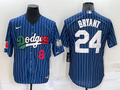 Men's Los Angeles Dodgers Kobe Bryant #8-24 Blue Game Player Jersey1