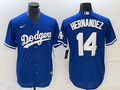 Men's Los Angeles Dodgers Enrique Hernandez #14 Blue Replica Baseball Jersey1