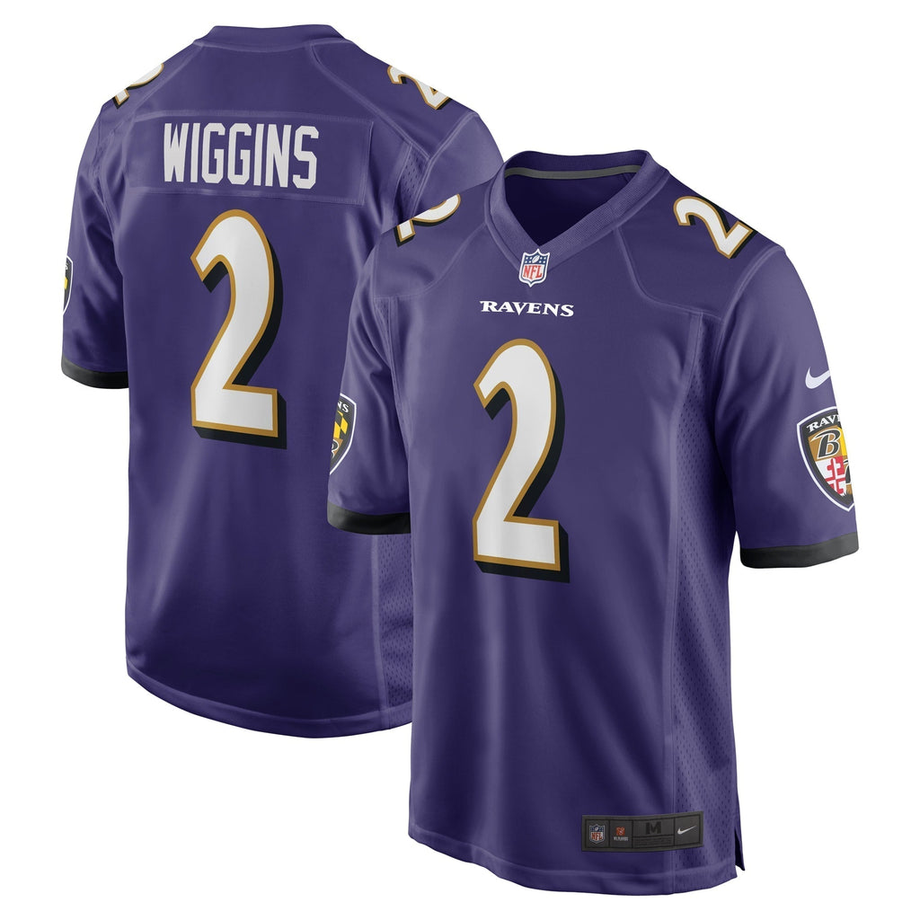 Nate Wiggins Baltimore Ravens Nike 2024 NFL Draft First Round Pick   Game Jersey - Purple