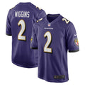 Nate Wiggins Baltimore Ravens Nike 2024 NFL Draft First Round Pick   Game Jersey - Purple
